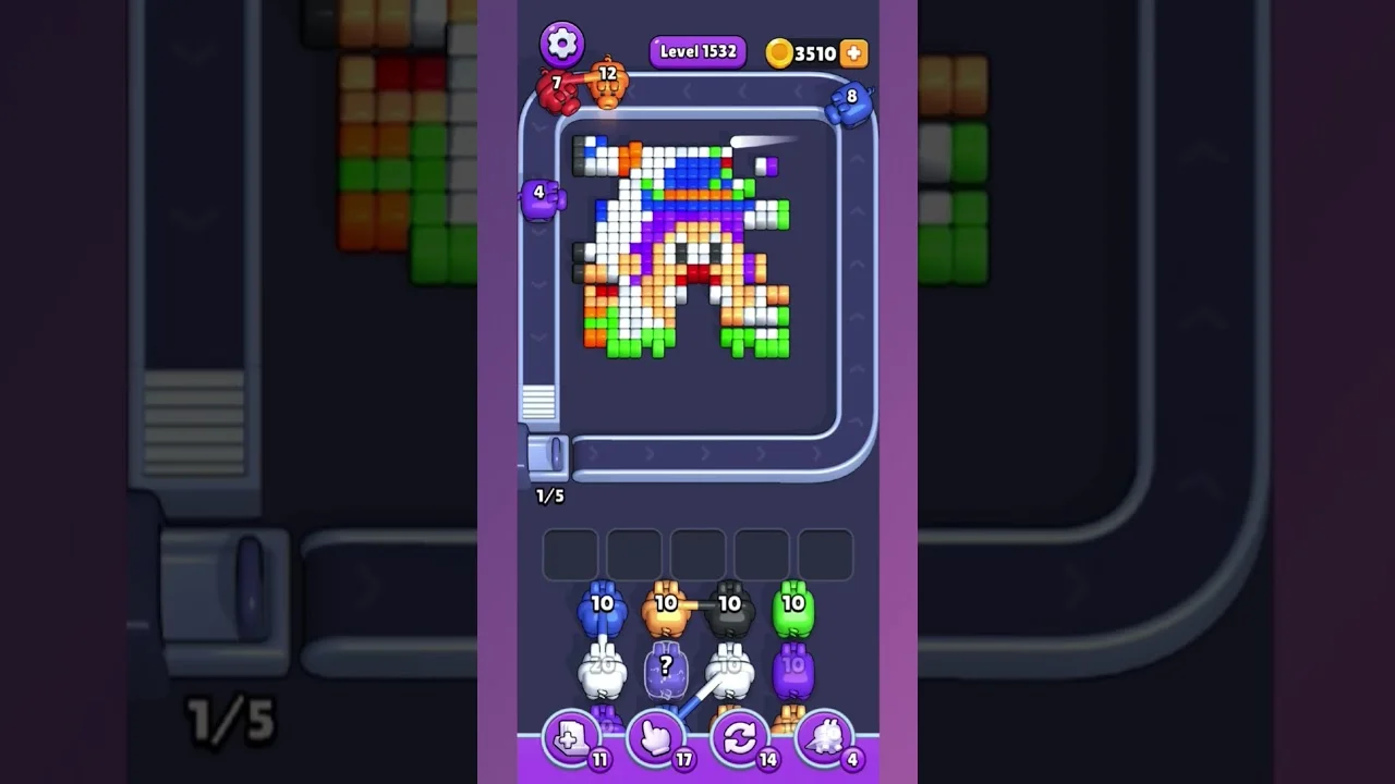 Pixel Flow Level 1532 Solution & Walkthrough Guide