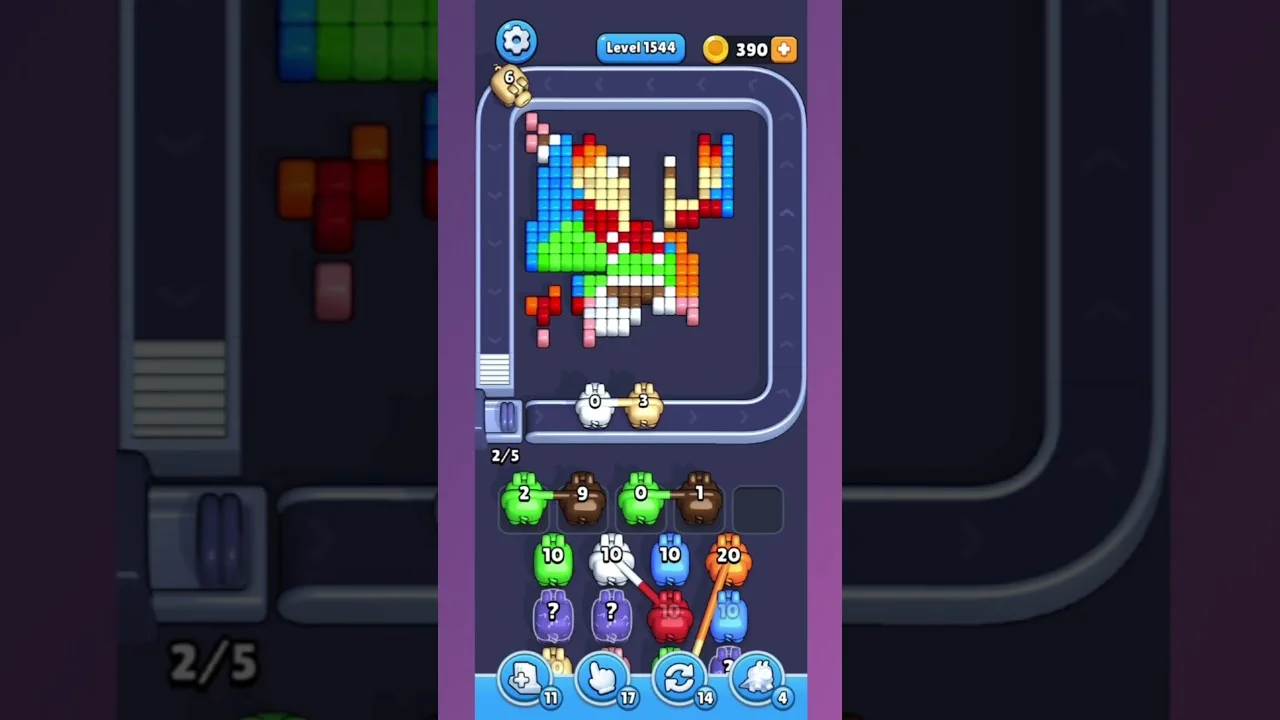 Pixel Flow Level 1544 Solution Walkthrough & Guide