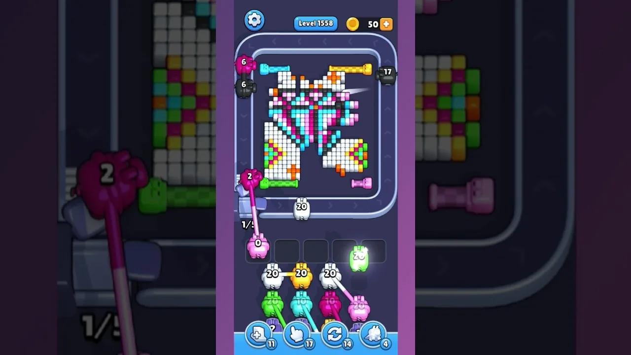 Pixel Flow Level 1558 Solution & Walkthrough Guide