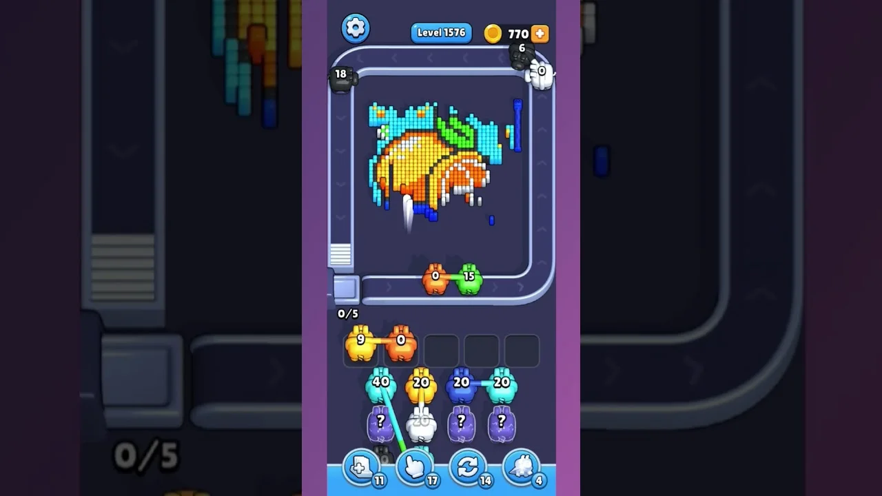 Pixel Flow Level 1576 Solution and Walkthrough Guide