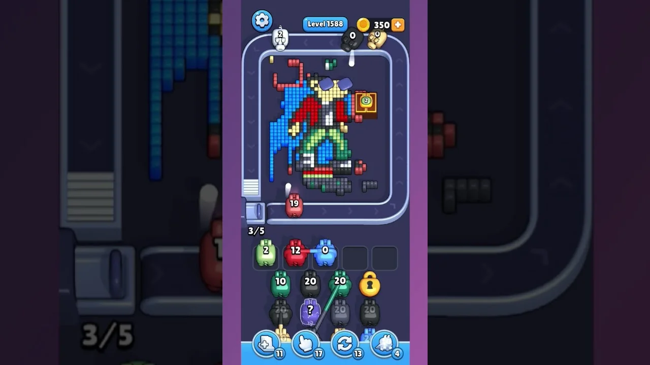 Pixel Flow Level 1588 Solution & Walkthrough Guide