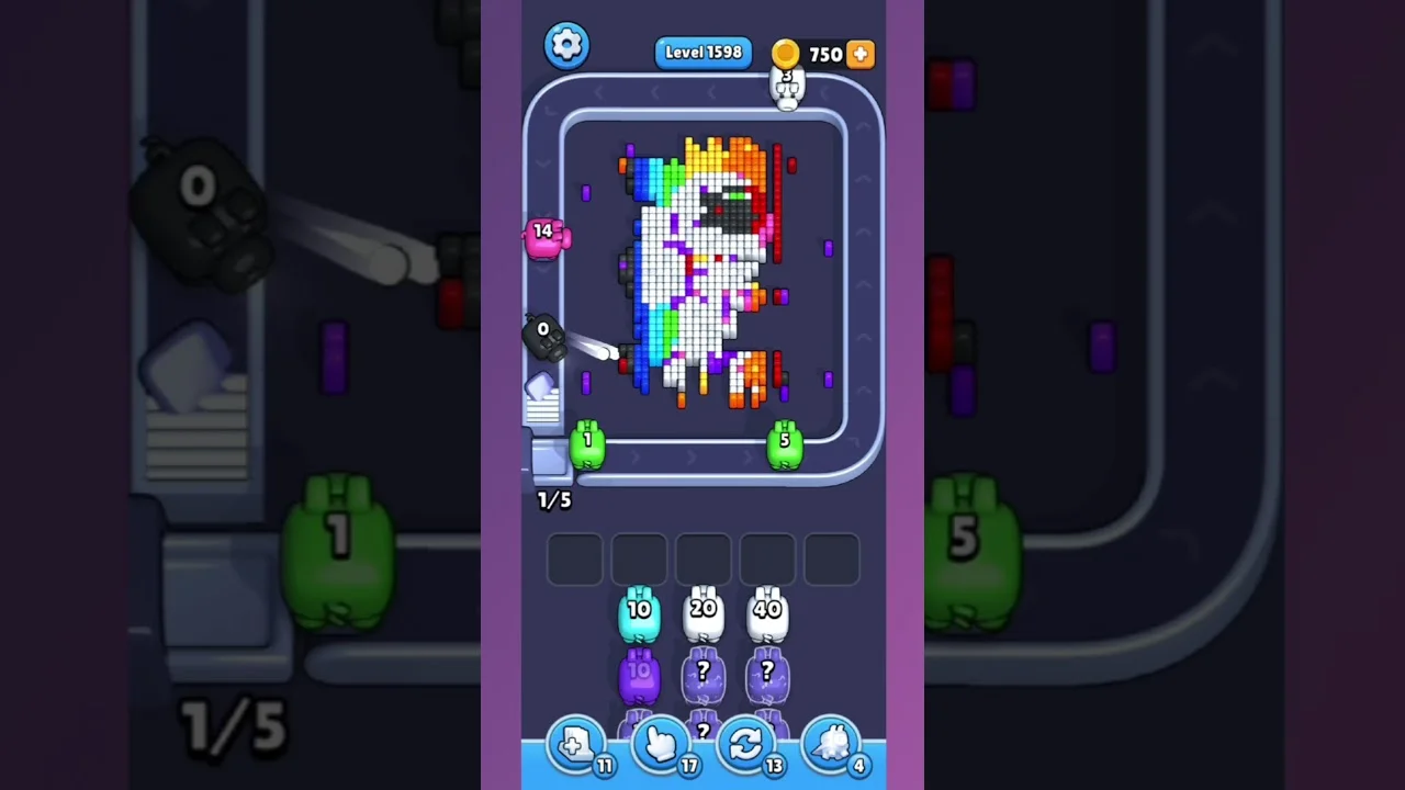 Pixel Flow Level 1598 Solution & Walkthrough Guide