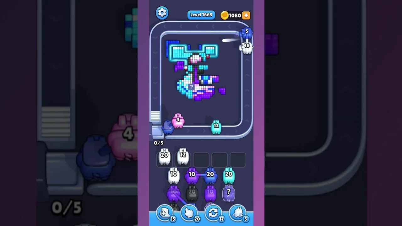 Pixel Flow Level 1665 Solution & Walkthrough Guide