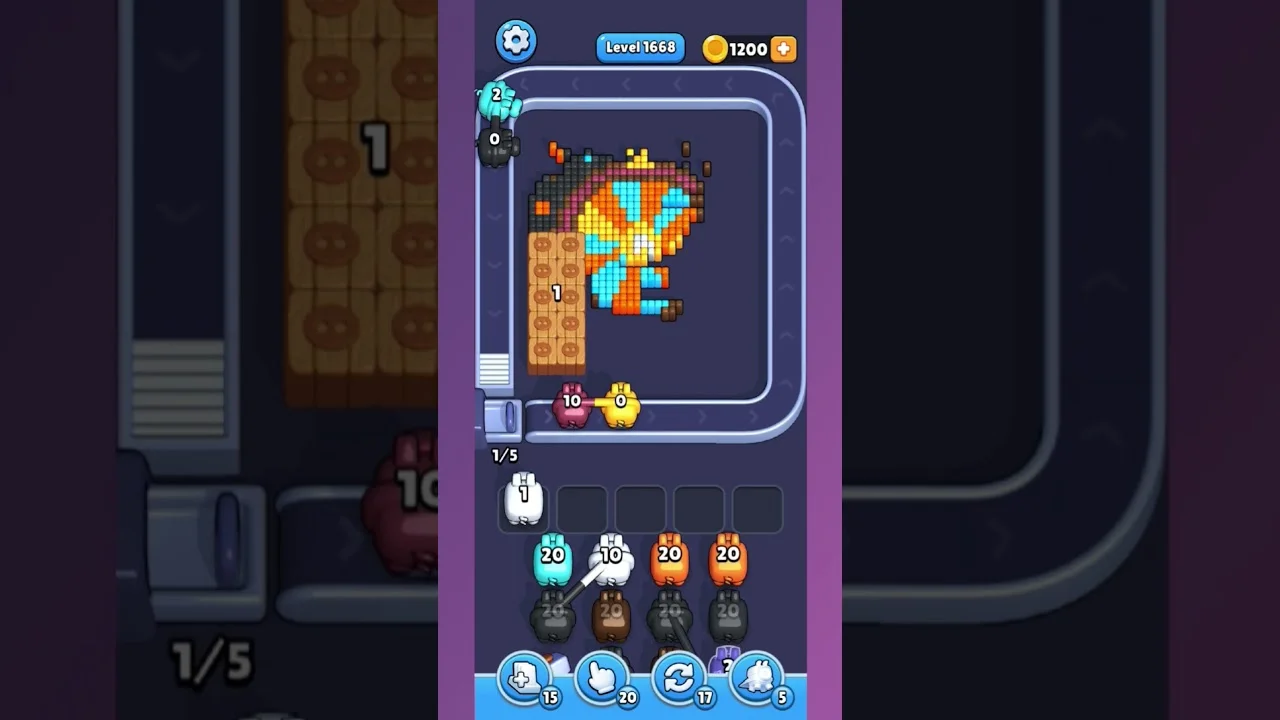 Pixel Flow Level 1668 Solution & Walkthrough Guide