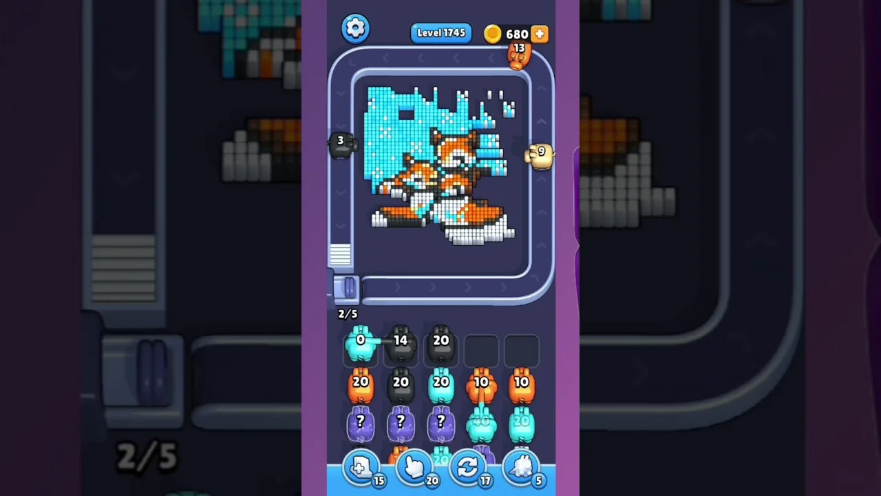 Pixel Flow Level 1745 Solution & Walkthrough Guide