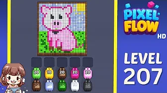 Pixel Flow Level 207 Solution & Walkthrough Guide
