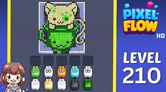 Pixel Flow Level 210 Solution & Walkthrough Guide