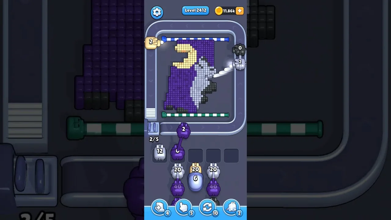 Pixel Flow Level 2412 Solution & Walkthrough Guide