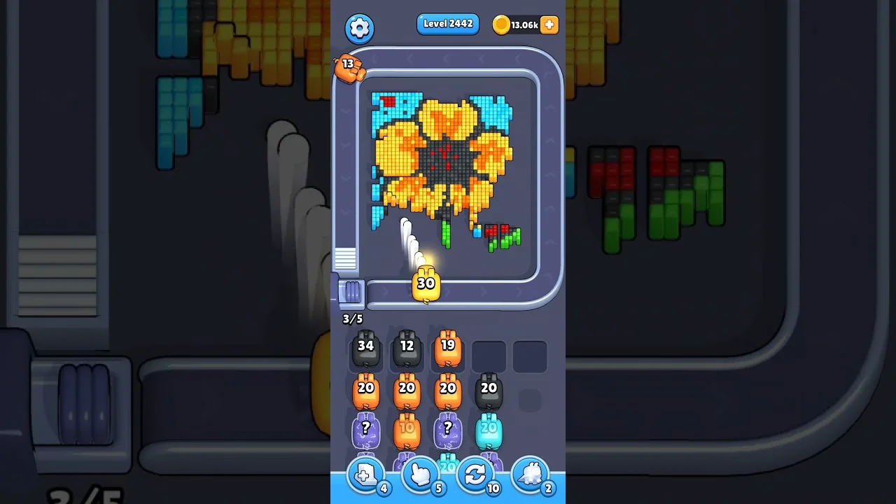 Pixel Flow Level 2442 Solution & Walkthrough Guide