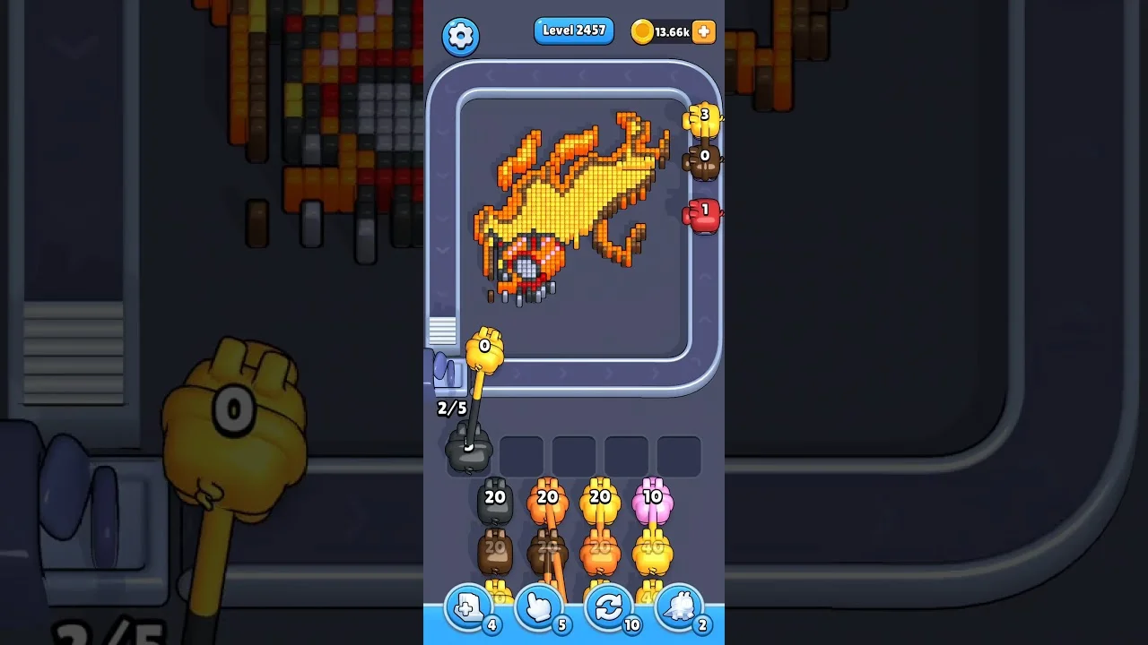 Pixel Flow Level 2457 Solution and Walkthrough Guide