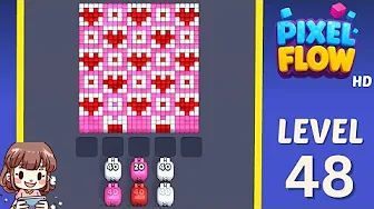 Pixel Flow Level 48 Solution & Walkthrough Guide