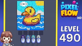 Pixel Flow Level 490 Solution & Walkthrough Guide