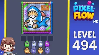 Pixel Flow Level 494 Solution: Complete Walkthrough & Guide